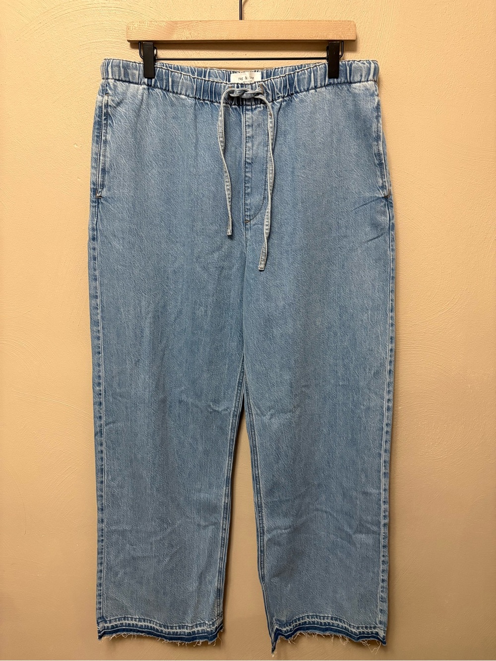 Rag & Bone Lori Beach Drawstring Pant Jean Wentworth Size Large NWT New - Picture 3 of 15